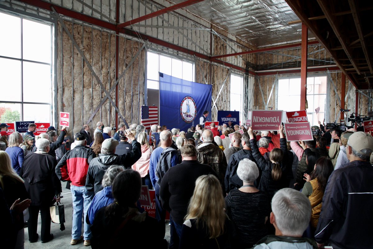 GlennYoungkin's tweet photo. Our 2nd stop in Charlottesville today was AWESOME! Have you voted yet? Tomorrow is the last day to vote early. Find 10 friends and head to the polls! #10ForGlenn https://t.co/wH7e04NKyu