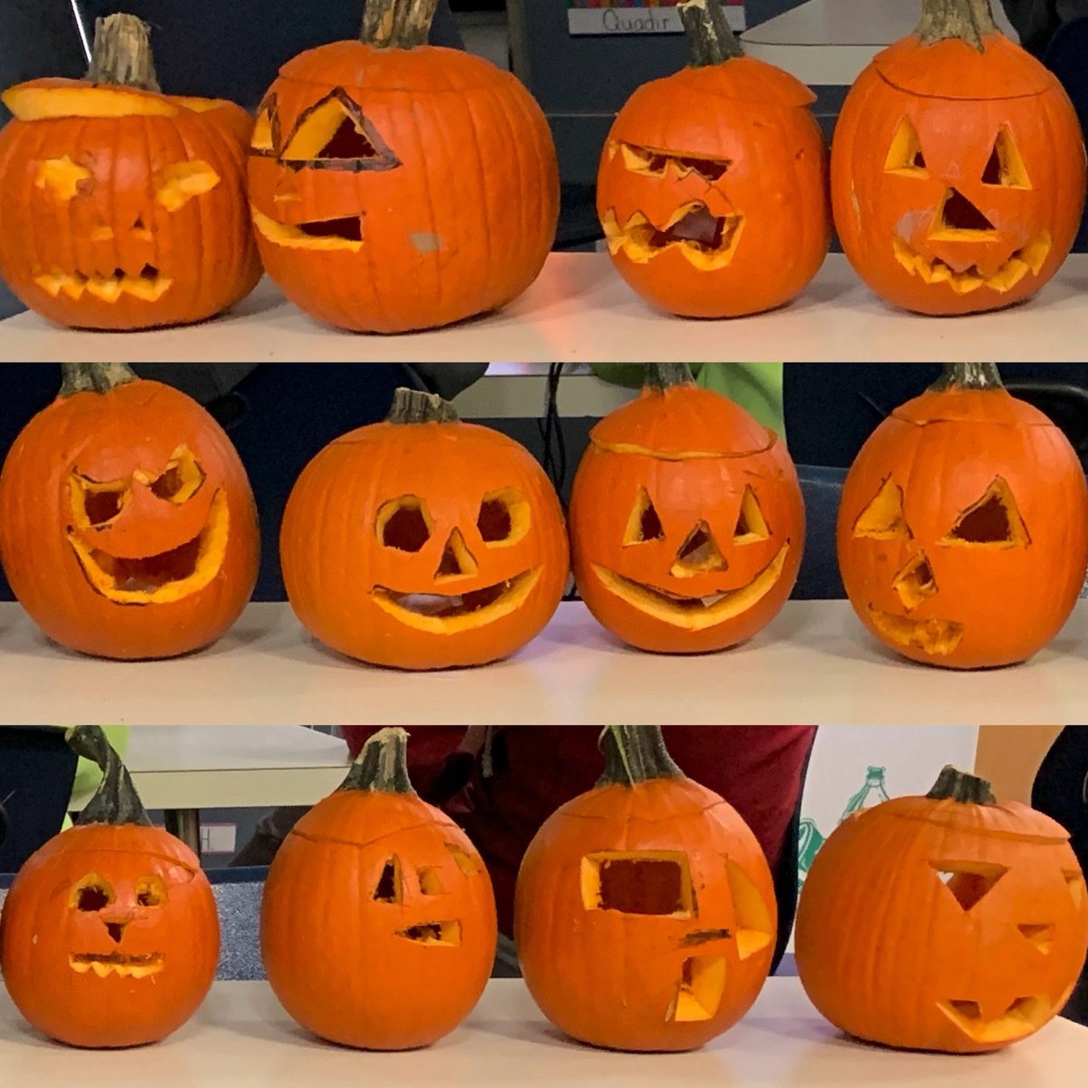 LenSonger's tweet photo. When life gives you pumpkins… 
have a pumpkin carving contest! https://t.co/LpNKdNo3VR