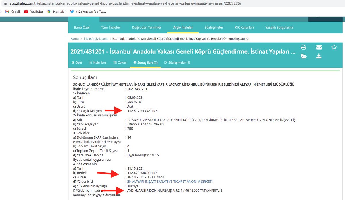 🔴iSTANBULLU'YU kandıran FIRILDAK'ın,
''İhalelerde devrim yapacağız'' MAKYAJI böyle DÖKÜLDÜ! 
*⃣112 Milyon 420 bin 580 TL'lik bu ihale İBB TV'den canlı mı yayınlandı; YOK!
*⃣Rekabet var mı; YOK!
*⃣İhalede KIRIM var mı; YOK!
*⃣İhaleyi alan Bitlis merkezli firmanın rakibi:YOK!