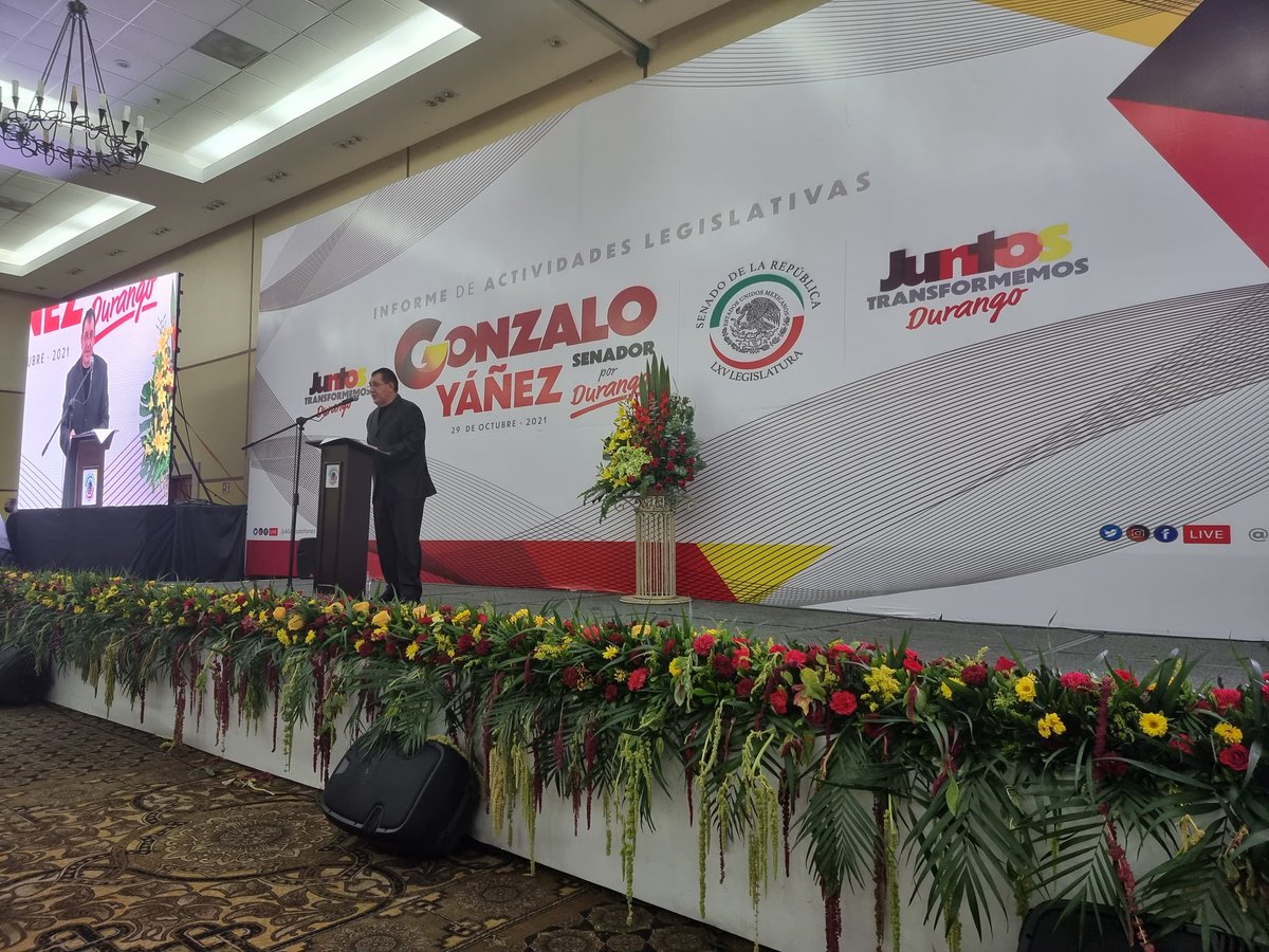 KatuArkonada's tweet photo. #RedMorena presente en el informe del Senador @AGonzaloYanez

Presentes también el Gobernador de Durango @AispuroDurango, el Presidente de la JUCOPO del Senado @RicardoMonrealA, el dirigente del @PTnacionalMX Alberto Anaya, @fernandeznorona y varrios diputados y senadores/as 🇲🇽 https://t.co/04fHnYZuWQ