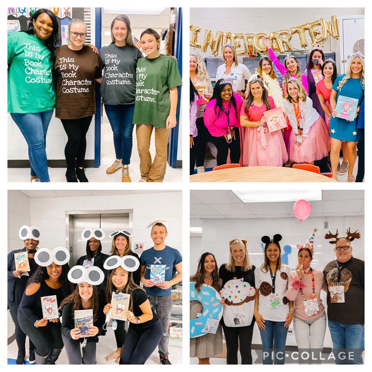 HighPointFCS's tweet photo. book character dress up day is always a staff favorite. Which team is repping your favorite book or series? 🤩💙📚 https://t.co/B8TFbxbDEP