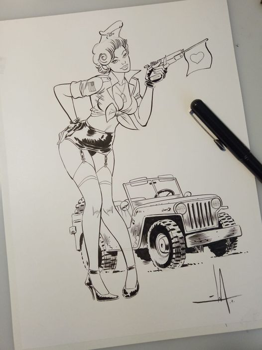 PascalDjoudi's tweet photo. Petit encrage Chastity Blaze malgré une douleur à l'épaule ...
#pinup #pinupfrance #bd #pinupbd #BDMUST #comicart #plancheBD #sexy #original #traditionalart #ink #inktober2021 #inktober #inking .
De l'artiste Mika Illustrator Pin Up . https://t.co/WW1FBwBLf4