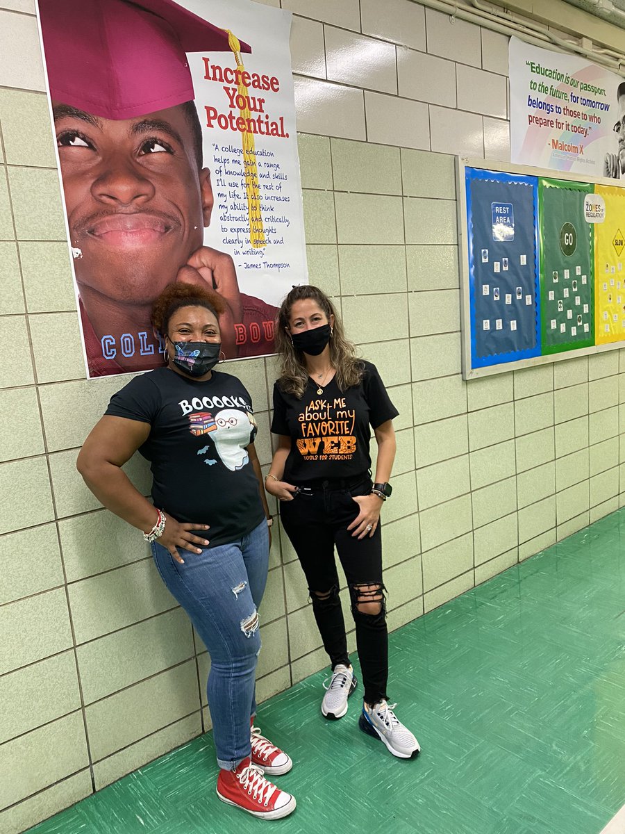 tdematteo0410's tweet photo. Dress up day @ PS 401!! “Ask me about my favorite WEB tools for students” 🕸🕷👻🎃👏🏼#edtech #techtshirtaday #techeducation #technologyintegration #technologycoordinator https://t.co/v2SujOcxt4