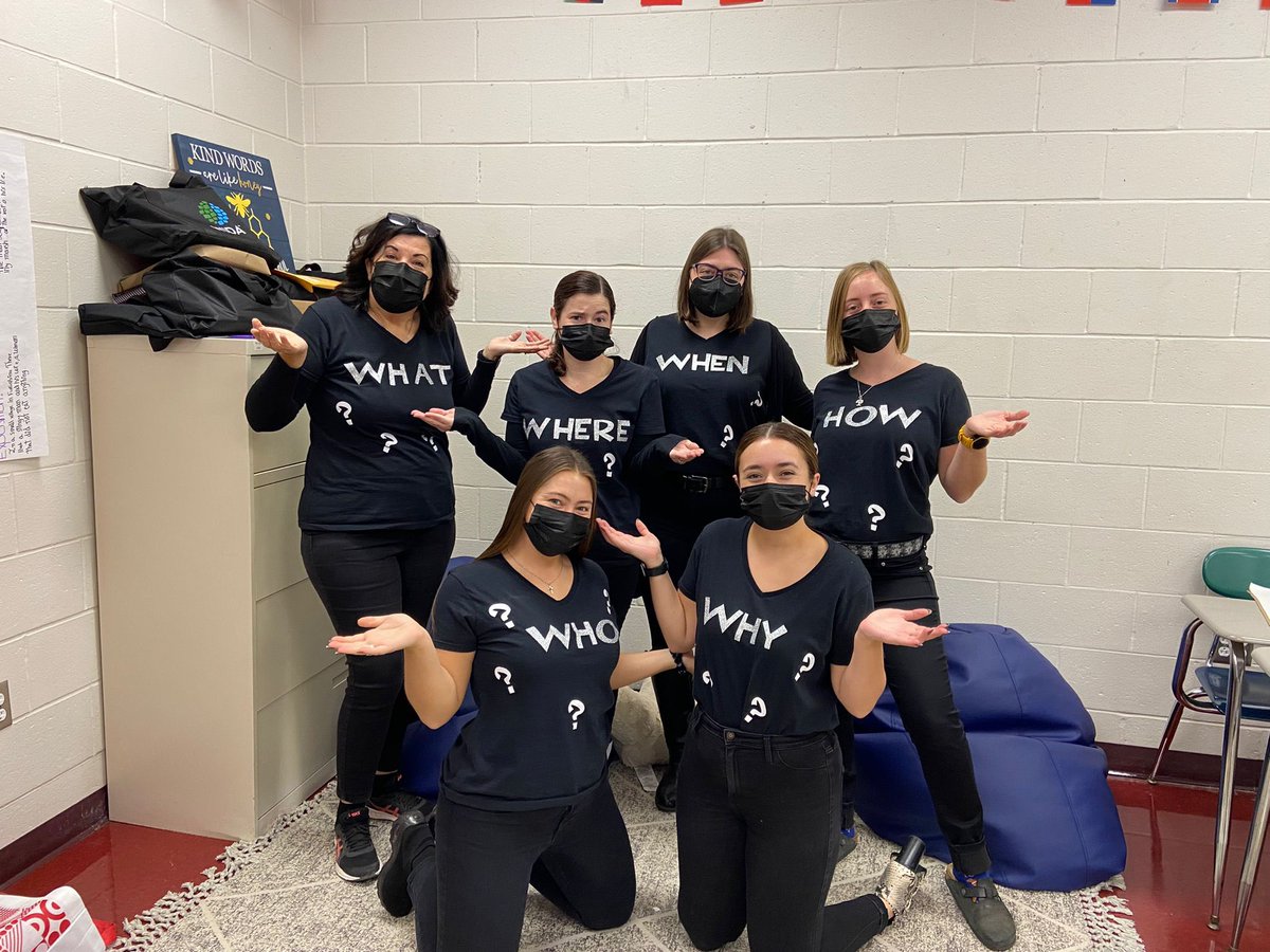 A six-person department + a little creativity = The BEST Halloween costume! #LanguageTeachers