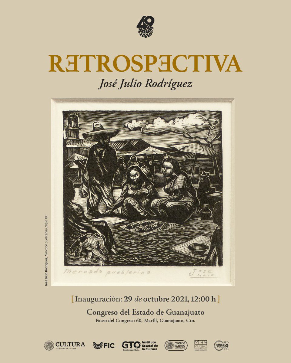 DessireAngelR's tweet photo. No se pierdan esta exposición con obra del artista guanajuatense José Julio Rodríguez. Como parte de la programación del #FIC49 en el @CongresoGto. https://t.co/A1HrQOmFOX