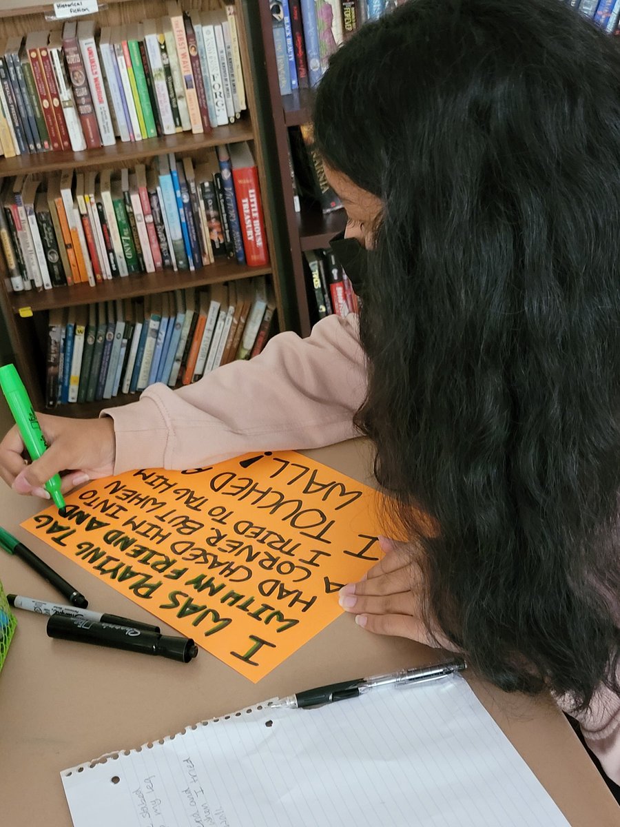 Mrs_Geraghty8's tweet photo. Some Spooky Season 👻🎃 fun in TIEE today! Practicing creative writing skills with Two Sentence Horror Stories #ExtendedLearning #StudentExploration https://t.co/9dDx9krvv3