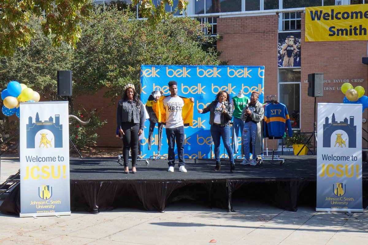 JCSUniversity's tweet photo. Thanks again to @belk for coming out to the block and live streaming from our #RoundUp1867 Block Party! https://t.co/yyOi6C5ljO