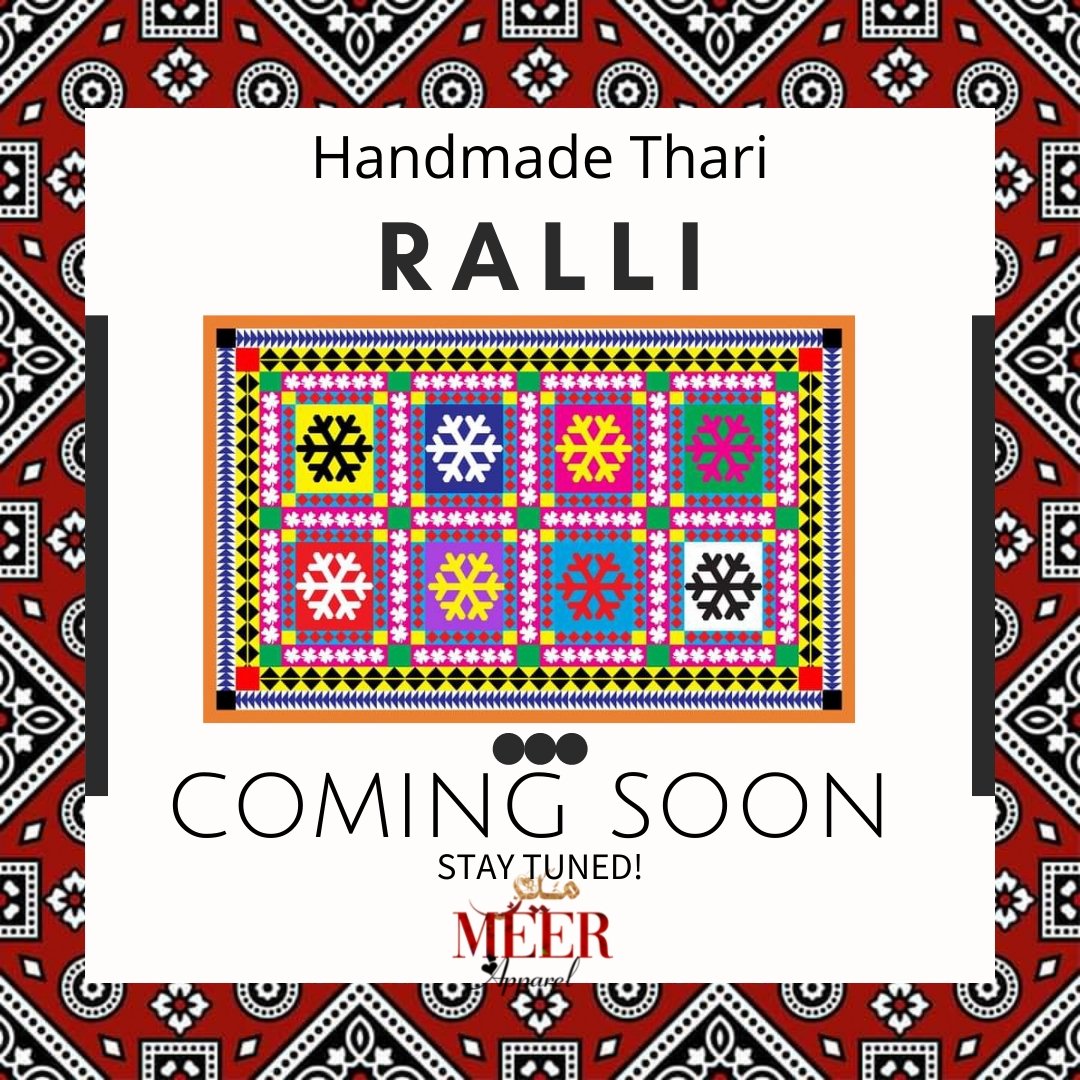 Meer_Apparel's tweet photo. Ladies and gentlemen, we have brought for you an amazing stuff from Tharparkar, we will deliver you purely handmade and genuine quality of handmade "Thari Rali" with gorgeous design on your doorstep, best opportunity for people who love cultural products.
#MeerApparel https://t.co/ysTlJrcjJM