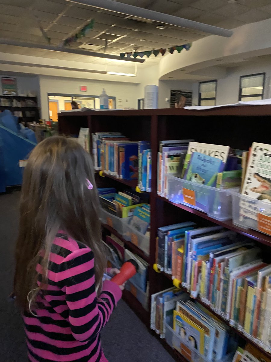 pnanavatiD34's tweet photo. We can read spooky books using our flashlights in Mrs.Freely’s library! #flashlightfun #spookybooks #weareD34 @glenview34 @mrs_hochman_D34 https://t.co/w3rUA3mr8j