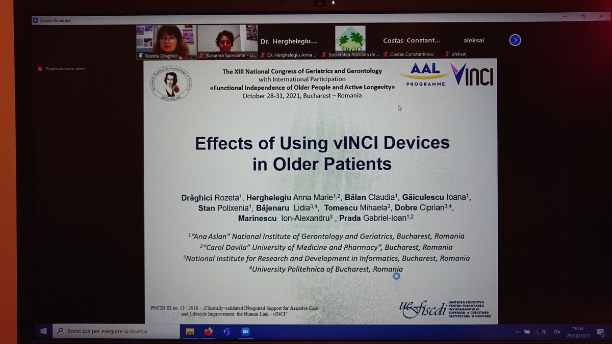 vINCI_project (@projectvinci) on Twitter photo Outcomes from romanian clinical pilot of <a href="/ProjectVinci/">vINCI_project</a> Dr. Rozeta Draghici from NIGG <a href="/CiprianDobreUPB/">Ciprian Dobre</a> @AALProgramme Outcomes from romanian clinical pilot of <a href="/ProjectVinci/">vINCI_project</a> Dr. Rozeta Draghici from NIGG <a href="/CiprianDobreUPB/">Ciprian Dobre</a> @AALProgramme