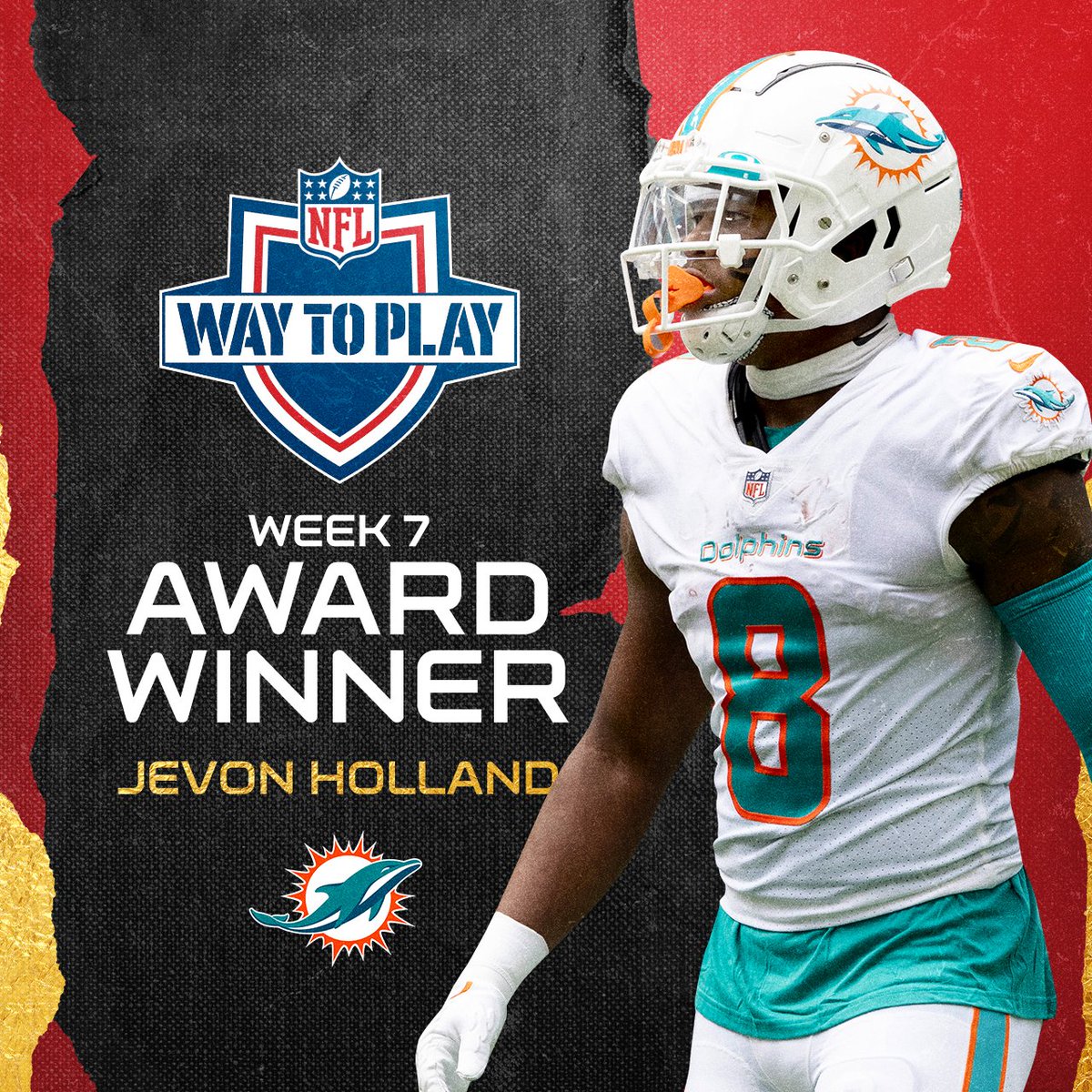 Shoutout to 🇨🇦’s <a href="/HollywoodVon/">hollywood</a> for being named the NFL’s Way to Play Award recipient for Week 7! 👏