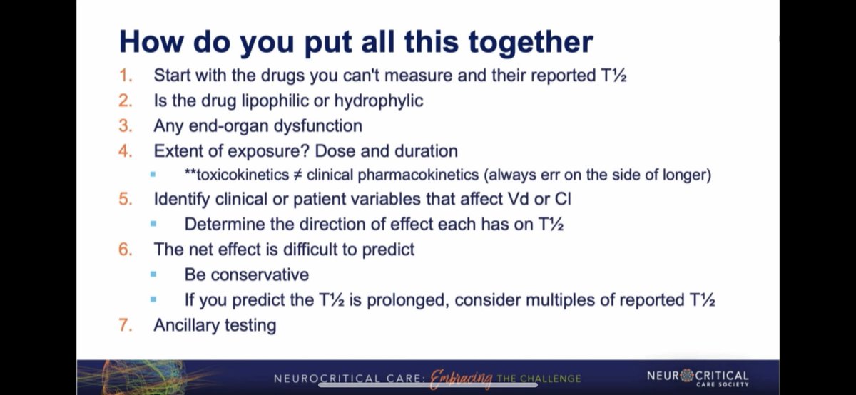 Another amazing PharmD talk at #NCS2021 <a href="/neurocritical/">Neurocritical Care Society</a>. This time <a href="/salkanji/">Salmaan kanji</a> speaks to the classic question: “have I waited long enough off sedatives to declare brain death?”