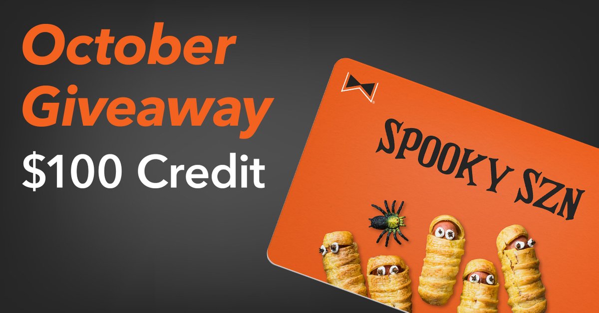 orderitasap's tweet photo. This spooky szn, we're giving away $100 in Waitr food credits. From now until Monday, November 1, earn entries into the giveaway by:
*Liking this post
*Hitting that retweet button
*Tagging your friends
*Order w/free delivery code OCTGIVEAWAY

Good luck, mortals. Mwahahaha! https://t.co/buVN2ptbTz