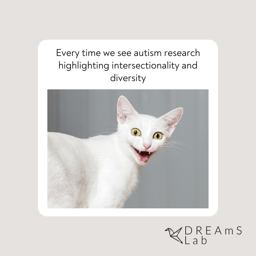 DREAmSLabUSC's tweet photo. #Autism intersectionality is rarely explored. That's why we're surprised (and happy!) every time we see an article. 😸
#AutismAcceptance #AutismAwareness #neurodiversity #neurodivergent #autismhumor #neurodiversesquad https://t.co/XRiTbAEzcn