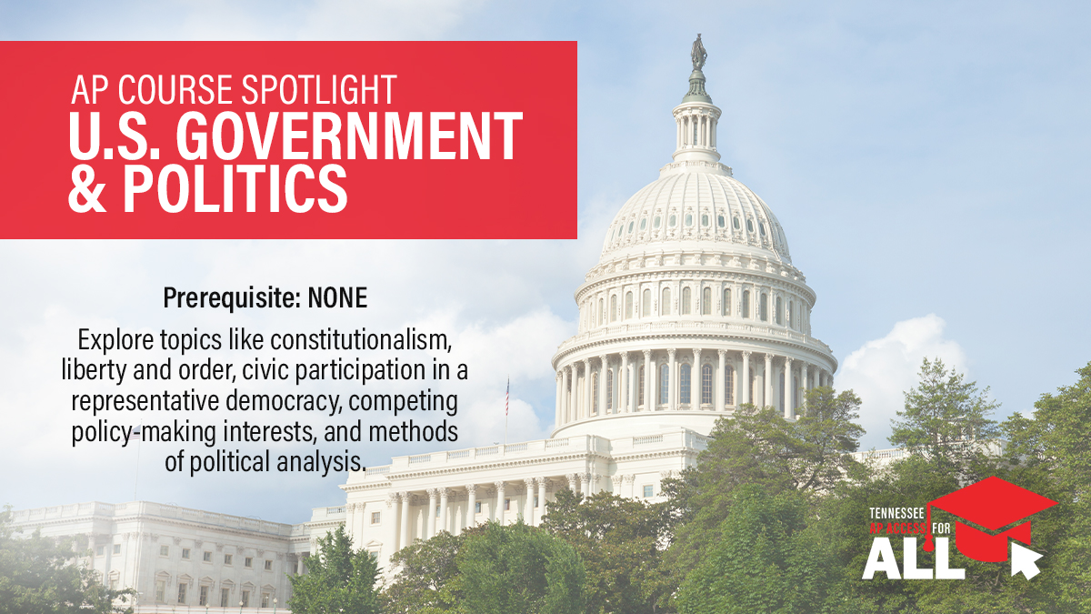apaccessforall's tweet photo. Spotlight: AP Gov &amp; Politics. Students explore constitutionalism, liberty &amp; order, civic participation, competing policy-making interests &amp; methods of political analysis.  https://t.co/nR5Py5zQdo #APAccessforaLL #apcourse #tnteacher #tneducator #TNEducation #tnloveslearning https://t.co/lHJuJoFSoh