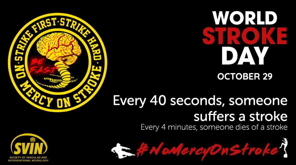 On World Stroke Day #WSD, join us &amp; Sensei Kreese <a href="/MartinKove/">Martin Kove</a> in going toe-to-toe with STROKE! 

Join our campaign:
Strike First, Strike Hard, No mercy on Stroke!

Share your #Karate pose &amp; let’s sweep the leg on STROKE
#noMercyonStroke <a href="/svinsociety/">SVIN</a> #nolvoleftbehind