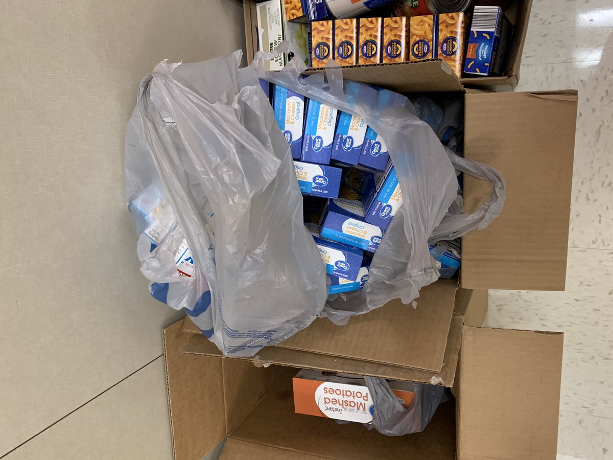 MrsMantonsClass's tweet photo. When your child comes to you and says I want to donate to the Stuff the Pantry and give to those in need. You go shopping for items to donate!!  She donated 185 items!!  @PetersColonyES https://t.co/mXcXi9zJoX