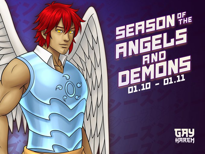 Prove you can control your dark side in the new Season Of The Angels & Demons! A sexy angel and a dark