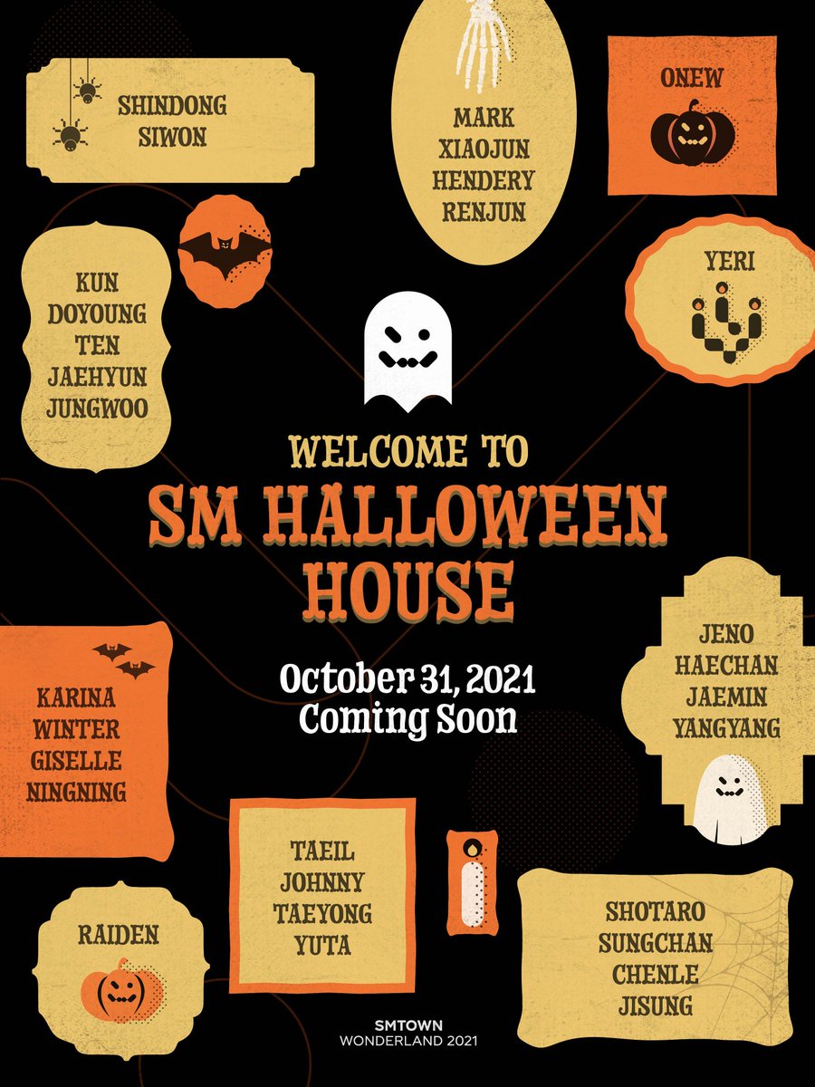 🚨 A SM divulgou a lista dos idols que estarão no evento de Halloween da empresa, que vai ocorrer no dia 31 de Outubro. Ansiosos?