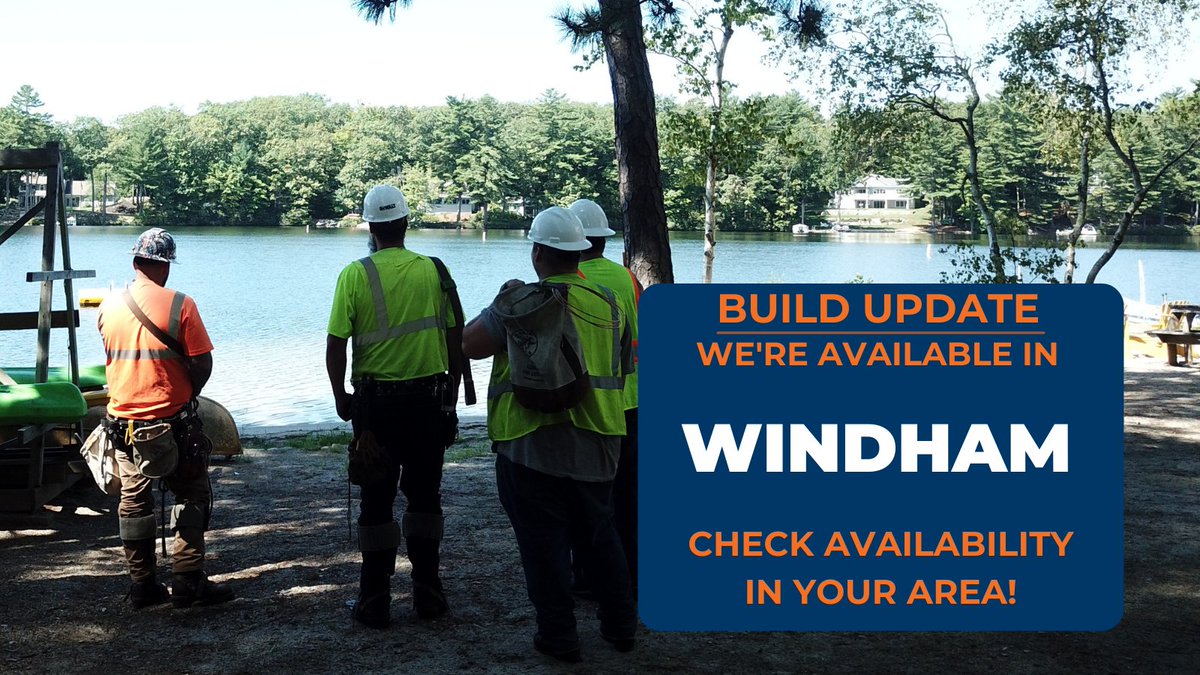 Exciting news! We are now serviceable in portions of Windham with our high speed fiber Internet! We look forward to expanding in Windham and throughout Cumberland County.

Check availability in your area to schedule an installation appointment. hubs.ly/H0-4GJX0