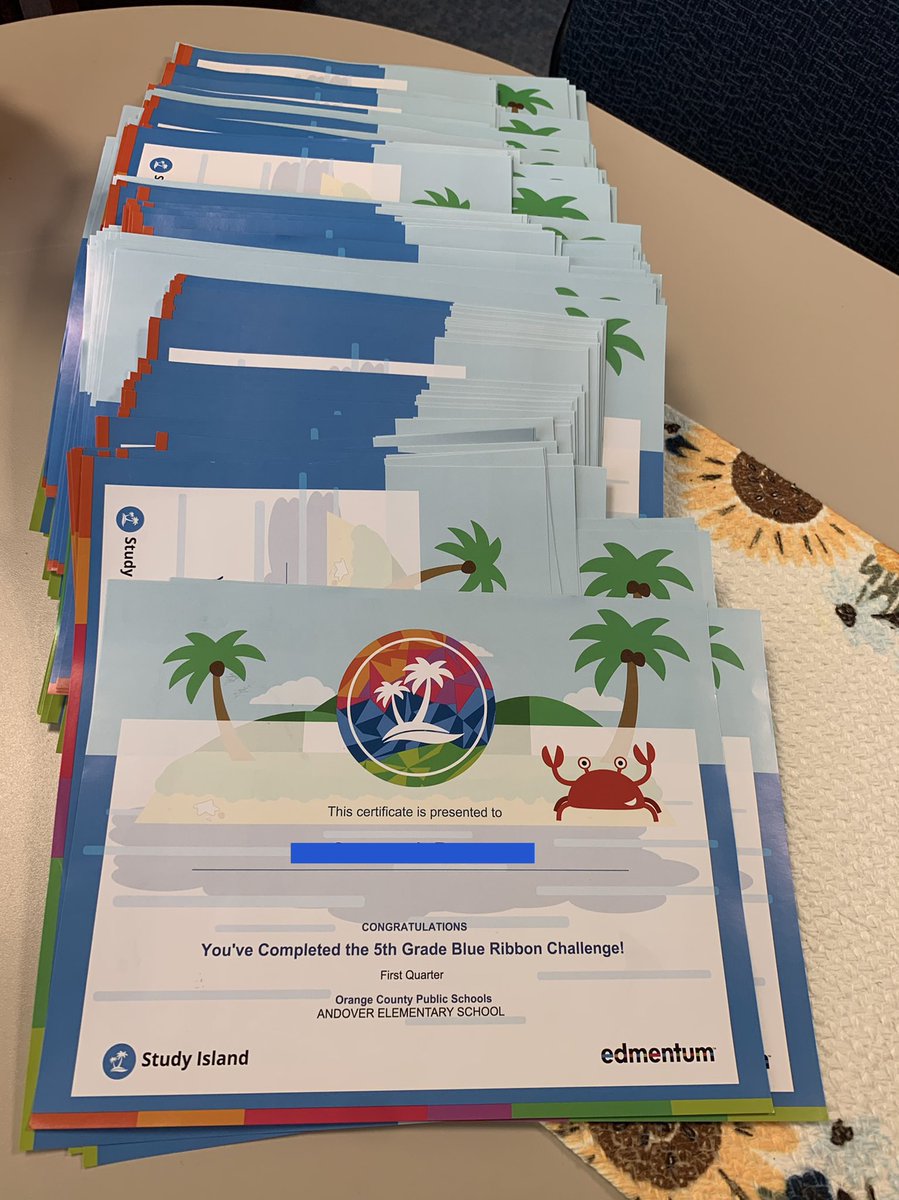 JillAdcock_OCPS's tweet image. We are so proud of the over 600 @OCPSnews 5th grade scientists that earned all of their first quarter blue ribbons in Study Island Science! Keep a look out for certificates heading your way! #OCPSsci5 #OCPSscience #ImpactCDL