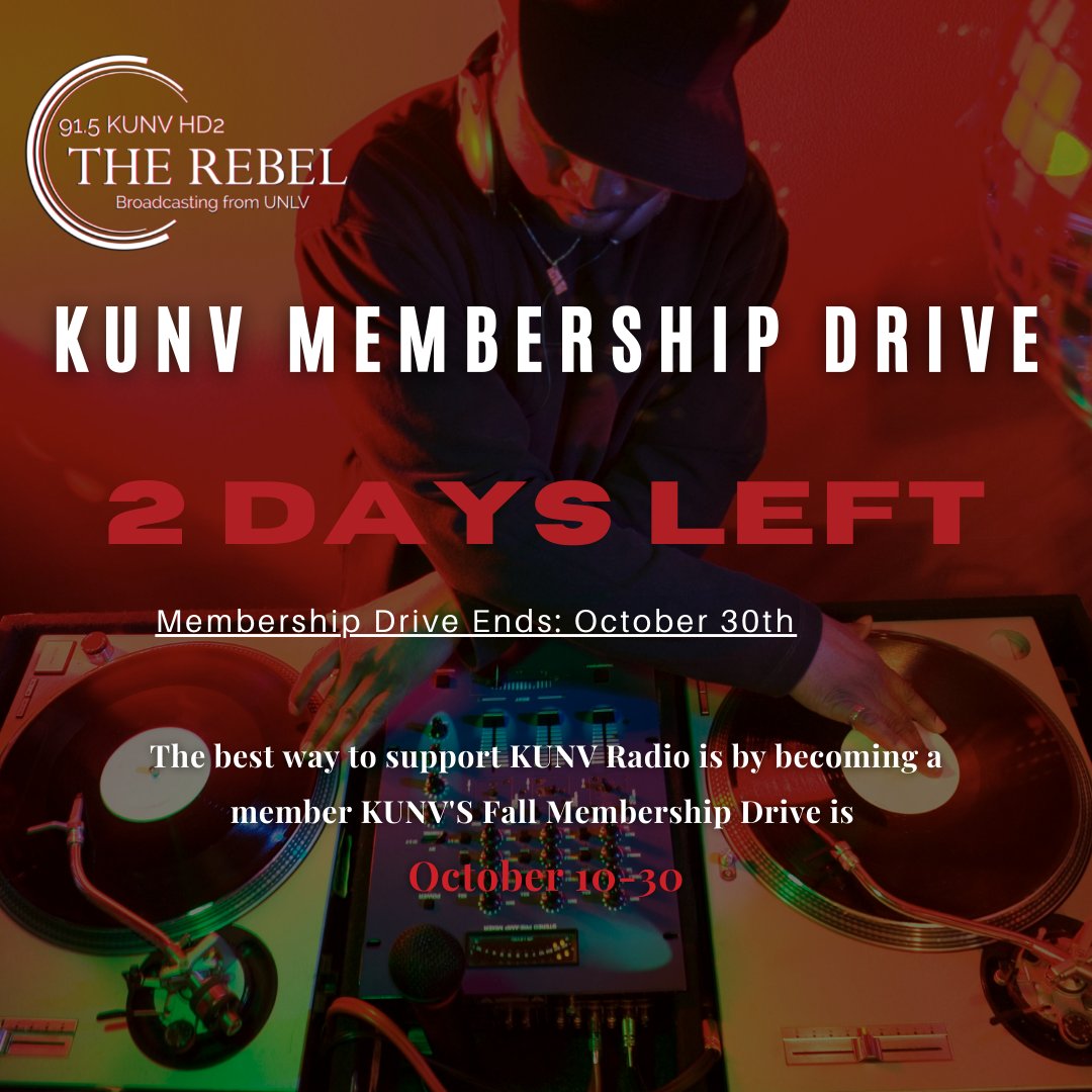 Radio stations are vital to the community. KUNV has been around since 1981 and to ensure that the station is here for future generations we need your support, become a member today!
-
#UNLV #KUNV #publicradio #membershipdrive #lasvegas #nevada #music