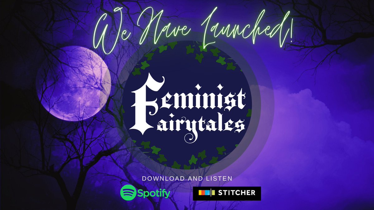 FeministForest's tweet photo. FEMINIST FAIRYTALES HAVE LAUNCHED OUR PROLOGUE EPISODE!!! We are THRILLED to share our Prologue episode with you! Download and listen on Spotify or Stitcher (taking longer to upload to iTunes but we’ll let you know when it’s up)! 

https://t.co/qy41X5M3cQ https://t.co/sTlfohI2nw
