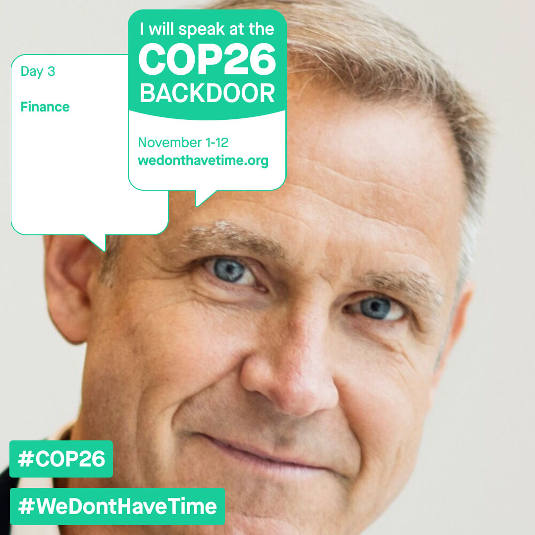 Financial and sustainable performance—more linked than you might think. Join me at @WeDontHaveTime when they broadcast live from #COP26 when I ask the investor community on how they consider #ClimateAction. Join us live: wedonthavetime.org/events/finance #ImaginePossible #RaceToZero