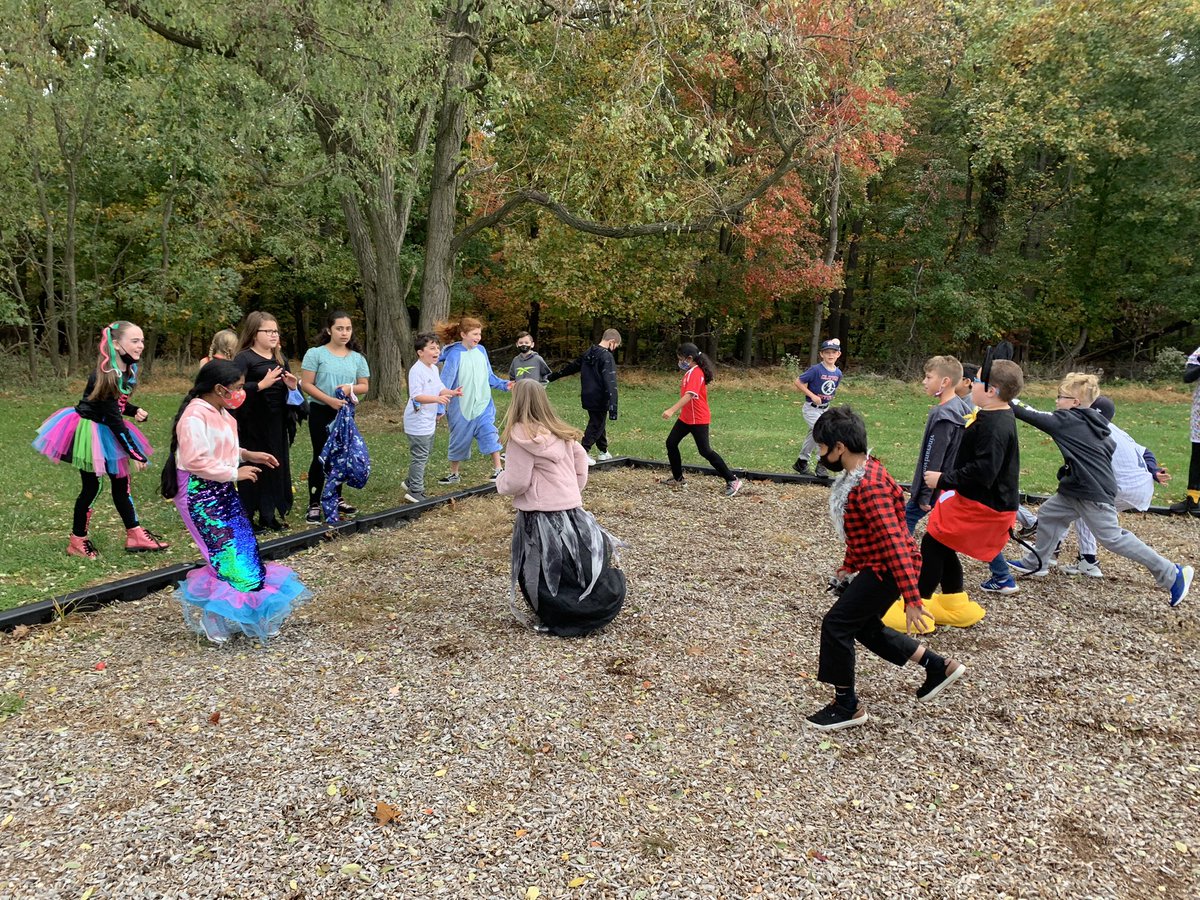 Having some good playground fun, while celebrating Halloween! #halloweencostume #WeAreBrookside