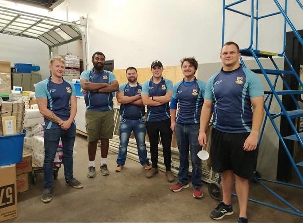 Helping Hands! Now that the season is over some of the boys decided to help out at the Samaritan House Brandon!