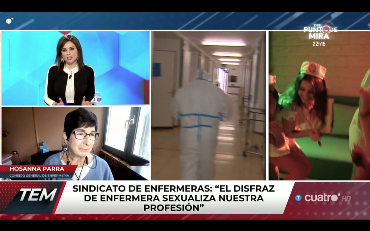 todoesmentiratv's tweet photo. Las enfermeras piden que en Halloween dejen de disfrazarse de ellas porque sexualiza su profesión

Hosanna Parra: "se ha ridiculizado nuestro trabajo. Si quieren disfrazarse de enfermera, que se pongan una EPI"

https://t.co/paDefSEoKU 
#TodoEsMentira29O https://t.co/TO1ytrdeWm