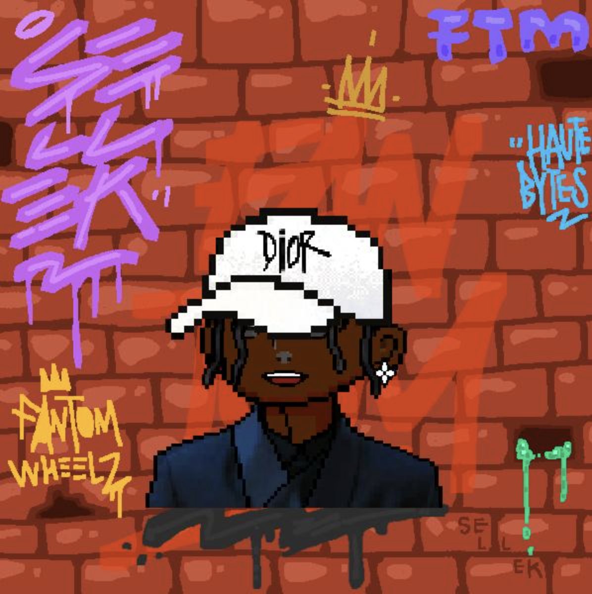 Haute Bytes #123 with <a href="/SellekArt/">SELLEK</a> 's Awesome Background

Does this remind you of A$AP Rocky? 

#NFT  #FTM  #FTMNFT