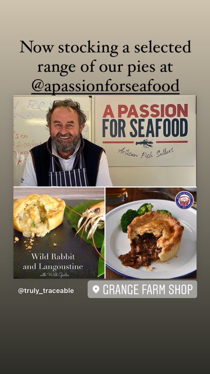 They’re back!!! We’ve delivered a batch of our Wild Rabbit &amp; Langoustine ‘Surf ‘n’ Turf Pies to <a href="/PassionSeafood/">A Passion for Seafood</a> this morning &amp;  the good news is you can now find other flavours in our range of sustainable meat pies too with Mike at his shop at Hasketon! #traceable #sustainable
