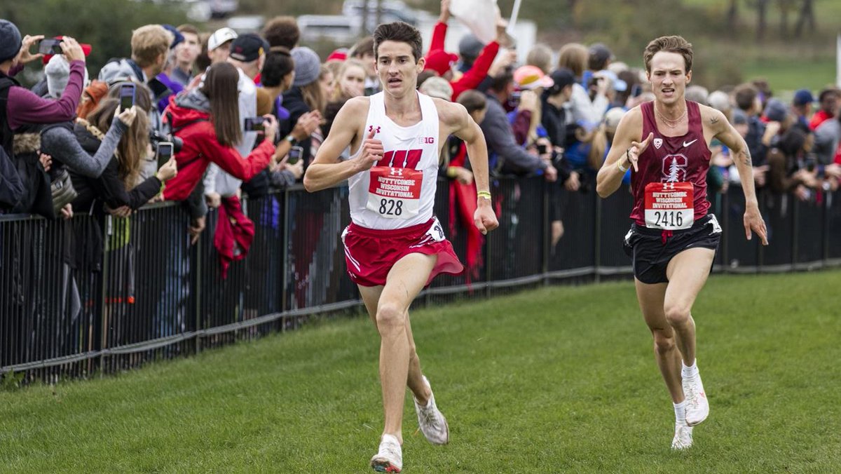 🥇Congratulations to Bob Liking of <a href="/BadgerTrackXC/">Wisconsin Track & Field and Cross Country</a> on winning the #B1GXC Championship 5.2-mile race in 24:38.7!