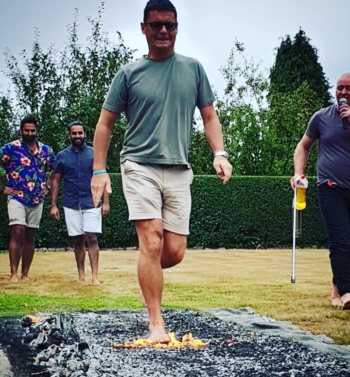 Meet our very own firewalker...😂 here's a throwback to when Anthony face this really quite commendable challenge! Happy #BonfireNight everyone! 🔥