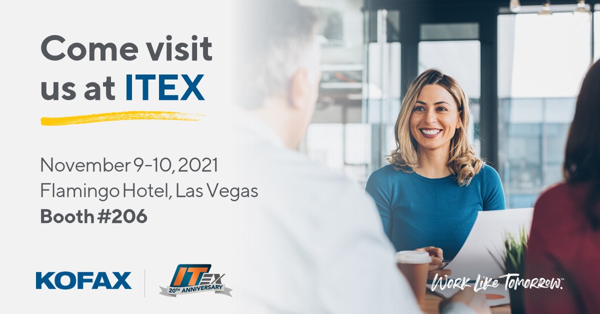 Attending #ITEX in Las Vegas? Come visit us at booth #206 to see how document workflow automation boosts remote, hybrid and in-office work. itexshow.com