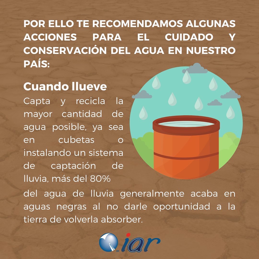 IAARMX's tweet photo. #cuidemoselagua 💦🌊 te compartimos las siguientes recomendaciones para ahorrar y aprovechar al maximo el agua.
#iaarmx https://t.co/N5NYm89Nat