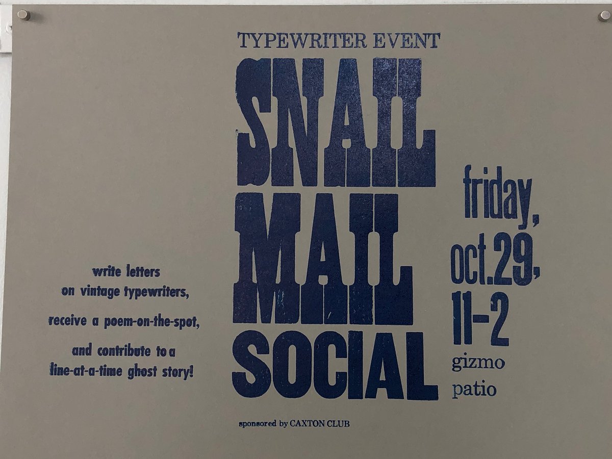 EnglishDepartm3's tweet photo. Lookie lookie! Today! Come by! As always, we've got our finger on the... eh... keys... yes! #oldschool #slowways #typethis https://t.co/jErYepjEaX