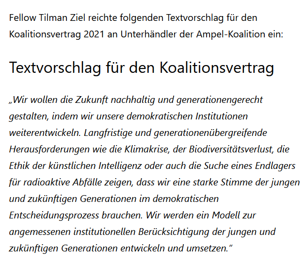 rdjg_endlager's tweet photo. Unser Mitglied Tilman Ziel bewarb im Textvorschlag "Institutionelle Berücksichtigung junger und zukünftiger Generationen" für den Koalitionsvertrag 2021 auch die Suche eines Endlagers!
Lest die Begründung und das vollständige Dokument hier: https://t.co/WNbAUsE3VY https://t.co/Op4AmXmYcp