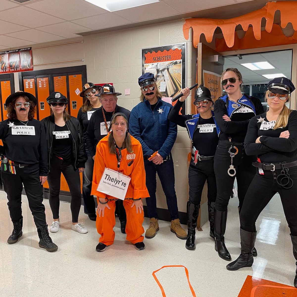 CoachOlson11's tweet photo. AHS grammar police: here to serve and correct. https://t.co/qTp97FdmYX