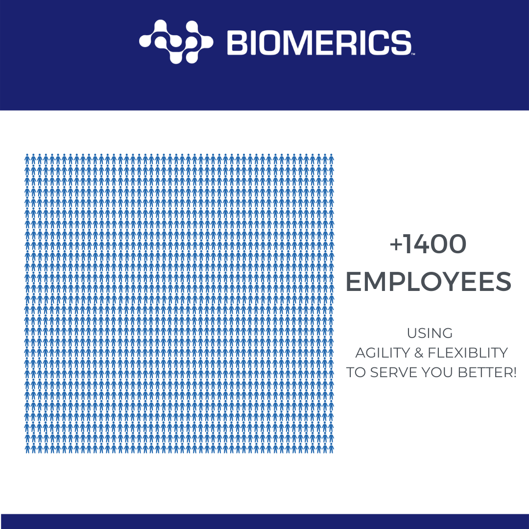 As a midsize company with ~1400 employees, Biomerics is agile enough to remain flexible but large enough to offer resources to scale as needed.  Visit biomerics.com

#people #biomericslife #contractmanufacturing #medicaldevices #engineering