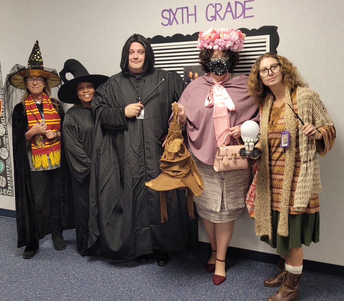 The 6th grade team <a href="/VikingsofMOVE/">Vaughan Vikings</a> transforms into the professors of Hogwarts for Character Book day. We’re having a SPOOKTAKULAR time today!