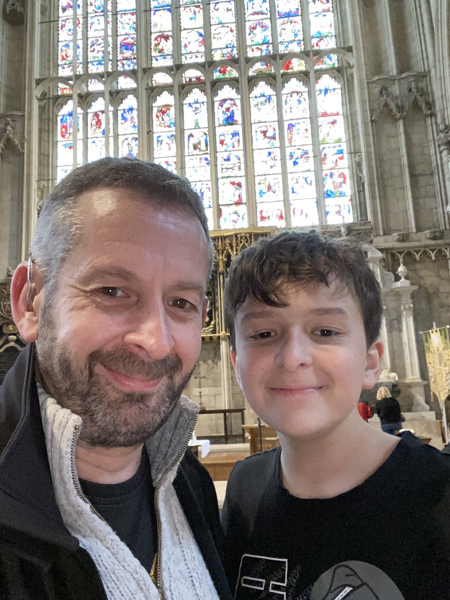 nigel_marston's tweet photo. Visit to York Minster. Ben trying to look taller than he is 😂 https://t.co/3mR21n9ZT1