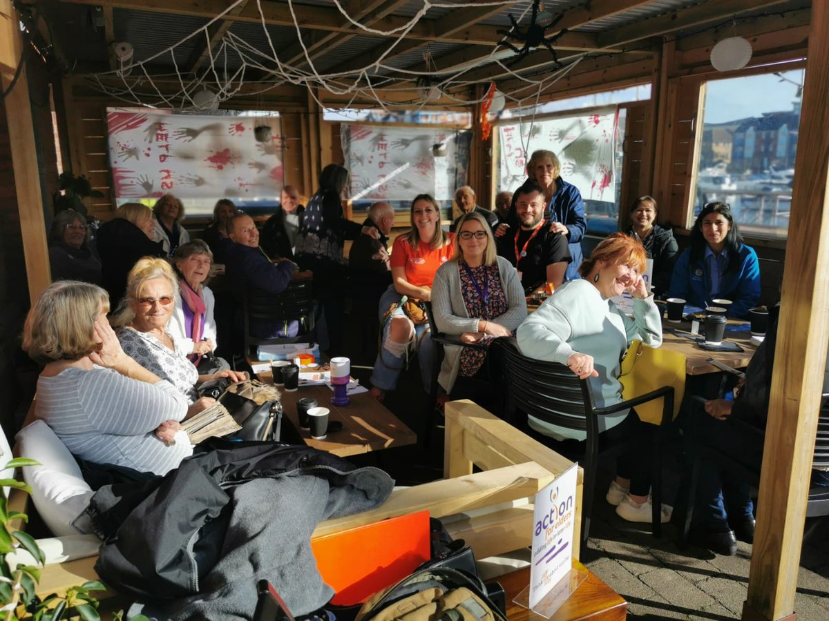 ActionForElders's tweet photo. Another fantastic Tea &amp; Chat community event at The Swigg in Swansea today.
https://t.co/GkimOPBja8
#GettingBackOutThere
@SwanseaCouncil
@talkolderpeople
@SwanseaHISC
@WalesOnline
@SwanseaOnline10
@Swigg_Swansea
@ThatsSouthWales
#ThinkDifferentlyAboutAgeing https://t.co/TXAWMKSj14