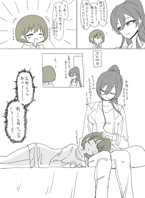 七草にちかちゃんと白瀬咲耶ちゃんのホーム会話がすきなので描きました 