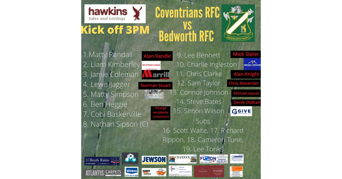 Bedworth RFC team is out
pitchero.com/clubs/bedworth…
