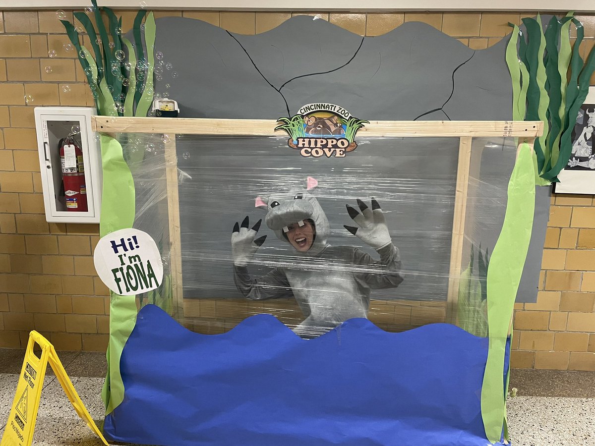 Anyone else dressing up like Fiona this weekend for Halloween? We 💚 Ms. Guthier’s costume at Dixie Heights High School! 🦛