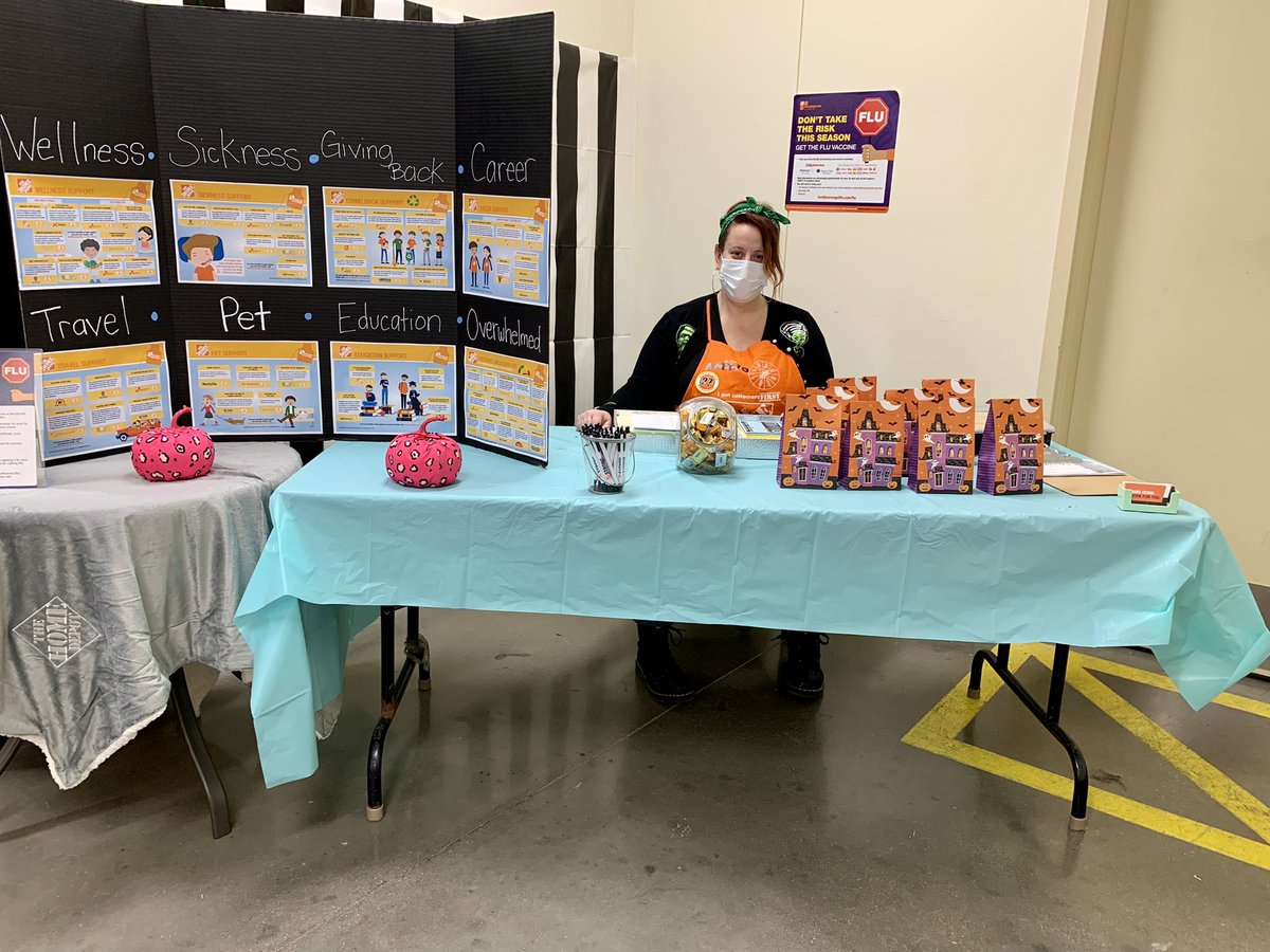 Amy Jo promoting Spooktacular Benefits to our associates. #mightymankato @MarkStanley_THD <a href="/jordanolsen0288/">Jordan Olsen</a> @amyjobrunick