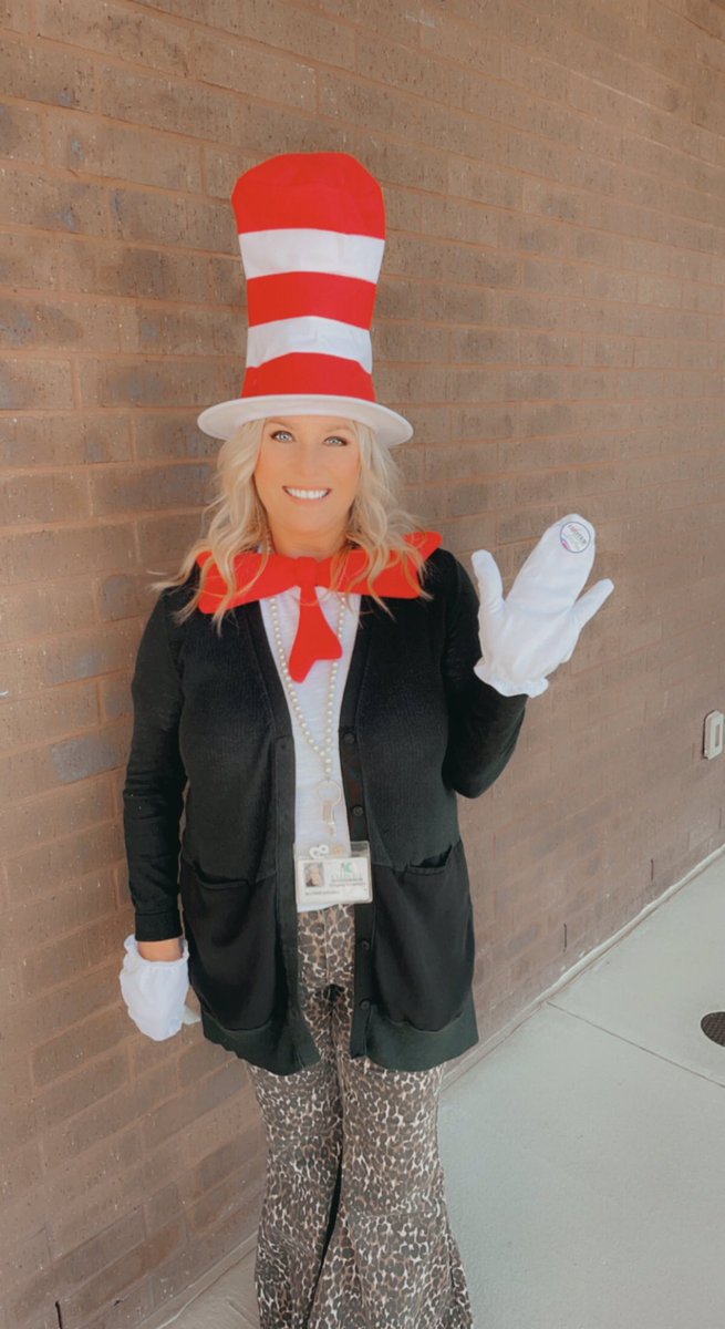 ShandyMan33's tweet photo. “Look at me! Look at me! Look at me NOW! It is fun to have fun But you have to know how.” Dr. Seuss  Only @adelmans4 takes me to vote in her Cat in the Hat costume for @KleinISD @BenignusKISD story book character day!!  #voted https://t.co/8vmr47pLAr