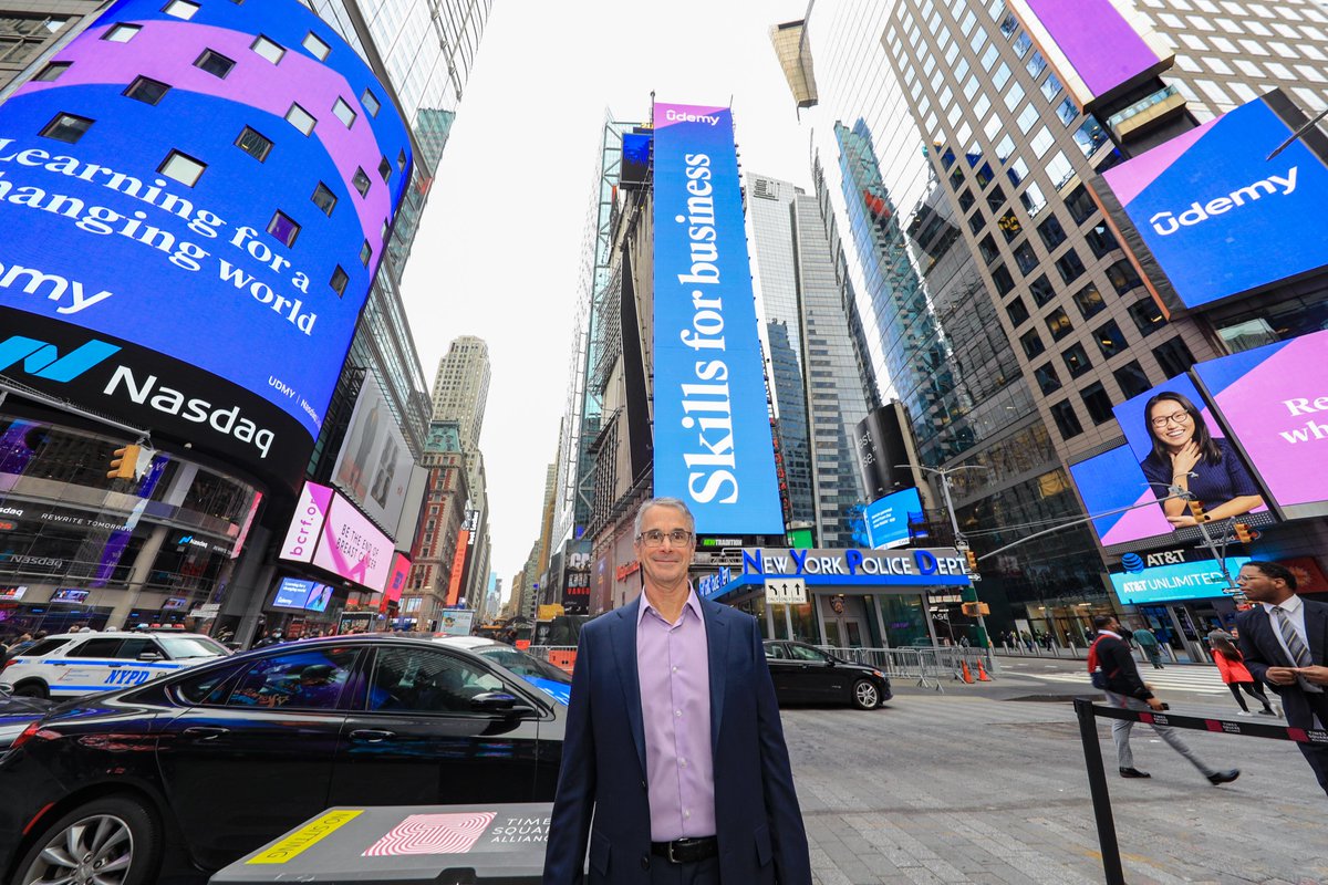 NasdaqExchange's tweet image. Succeed in a changing world with @udemy. 

$UDMY’s curated collection of business and technical courses help companies, governments, and nonprofits go further by placing learning at the center of their strategies. 🔔🎊